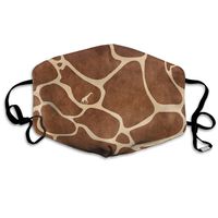 Hateone Unisex Unique Mouth Mask - Cute Giraffe Texture Print Polyester Anti-dust Masks - Fashion Washed Reusable Face Mask for Outdoor Cycling