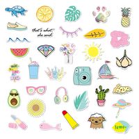 Cute Stickers for Hydroflasks VSCO Girls Teen Water Bottles Laptop Computer Phone Bumper Trendy Waterproof Decals 35pcs Pack