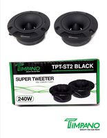 2 x Timpano TPT-ST2 4" Super Loud Tweeters Black Titanium Bullet 480 Watts