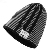 JTONG Wireless Music Beanie Hat with Bluetooth Headphones Earphone, Unisex Winter Warm Knit Running Cap Stereo Speakers Mic for Men Women Outdoor Fitness Compatible with iPhone Android (Stripe)