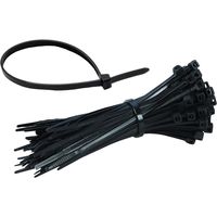 Heavy Duty UV Resistant Black 4" inch 18lbs Nylon Zip Cable Wire Ties (100/pack)