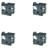 SuperInk 4PK White on Black Label Tape Compatible for DYMO D1 45021 (1/2Inch x 23Feet) LabelManager 120P 210D 260P 360D 420P Series Printer