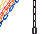 US Weight Chainboss Black Plastic Safety Chain with Sun Shield UV Resistant Technology - 100 ft