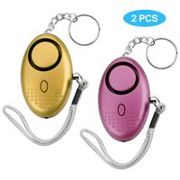 CENDT Personal Alarm, 140DB Self-Defense Electronic Device Security Alarm Emergency Keychain with LED Light for Elderly Jogger Women Kids Students (Gold&Purple)