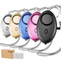 TOODOO 130 db Safesound Personal Security Alarm Keychain, Safety Emergency for Women, Kids, Girls, Self Defense Electronic Device as Bag Decoration (5 Pack- Multicolor)