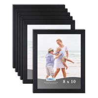 Icona Bay 8x10 Picture Frame (6 Pack, Black), Black Sturdy Wood Composite Photo Frame 8 x 10, Wall or Table Mount, Set of 6 Exclusives Collection