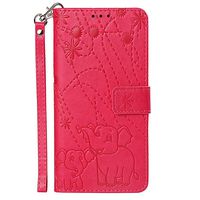 Lomogo Leather Wallet Case for Galaxy S10e with Stand Feature Card Holder Magnetic Closure, Shockproof Flip Case Cover for Samsung Galaxy S10e - LOYBO470308 Hot Pink