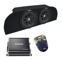 Compatible with 2003-2008 Nissan 350Z Coupe Under Strut Kicker Comp C10 Dual 10" Sub Box Enclosure & CXA600.1 Amp (Renewed)