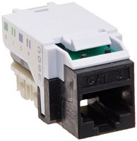 Hellermann Tyton RJ11FC3-BLK Category 3-6P6C RJ11 USOC Keystone Jack, Black