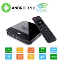 H96 Mini Android TV Box 9.0 Android TV Box RK3328A Quad core Cortex A7 CPU 2GB RAM 16GB ROM Support 2.4G 5G Dual WiFi 3D 4K Ultra HD H.265 USB 2.0 BT 4.0 100M Ethernet Smart TV Box