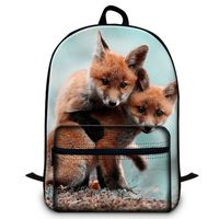 Generic Fox School Backpack with Laptop Compartment for Children Outdoor Back Pack for Youth