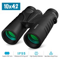 Binoteck 10x42 Binoculars for Adults - Professional HD Roof BAK4 Prism Lens Binoculars for Bird Watching, Hunting, Travel, Sports, Opera, Concert, with Carrying Bag (1.0 lbs)