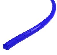 Electriduct 1/4" Spiral Cable Wrap Polyethylene Expandable Abrasion Protector Wire Sleeve - 50 Feet - Blue