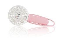 Buggygear 3 Speed USB Rechargeable Turbo Fan, Pink/White
