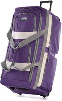 Olympia 8 Pocket Rolling Duffel Bag, Dark Lavender