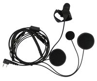 abcGoodefg 2 Pin Kenwood Full Face Moto Motorcycle Bike Earpiece Headset Mic Microphone For BaoFeng Kenwood WouXu Two Way Radio Walkie Talkie TK3173 TK3200 TK3202 TK3207 TK3230 etc(Full Face Earpiece)