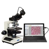 OMAX 40X-2000X Binocular Compound LED Microscope with Plan Phase Contrast Kit and 10MP USB Camera