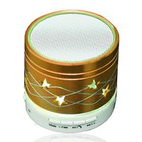 Portable Bluetooth Speaker Wireless Speaker Color Change Speakers Support Tf Card Stereo Speaker for Home Office Travel for Android Smart Phones iOS iPhone 8 7 6 6S Plus 5S 4S Ipad iPod Tablet Orange
