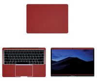decalrus - Protective Decal for 2018 Apple MacBook Air 13 (13.3" Screen) Laptop RED Carbon Fiber Skin Skins Decal wrap CFappleMacBkair_13Red