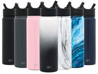 Simple Modern 22 oz Summit Water Bottle with Straw Lid - Gifts for Hydro Vacuum Insulated Tumbler Flask Double Wall Liter - 18/8 Stainless Steel Ombre: Tuxedo