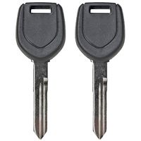 qualitykeylessplus Two Replacement Transponder Chip Keys MIT16PT for Mitsubishi Vehicles with Free KEYTAG