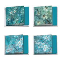 Blooming Branches - 12 Painted Flowers, Blank Note Cards with Envelopes (3 Each of 4 Designs) - Beautiful Blossoms, Floral All Occasion Notecard Set - Boxed Assortment (4 x 5.12 Inch) MQ4596OCB-B3x4