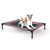 K&H Pet Products Original Pet Cot Elevated Pet Bed Chocolate/Mesh Large 30 X 42 Inches