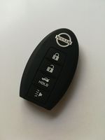 Black Silicone Replacement Protective Fob Skin Key Cover Chains Bag Holder Key Jacket for Nissan Maxima Altima Gt-r Sentra Murano Leaf 350Z 370Z GT-R Sentra Armada Rogue Versa Pathfinder