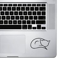 StickAny Palm Series Cat Outline Sticker for MacBook Pro, Chromebook, and Laptops (Black)
