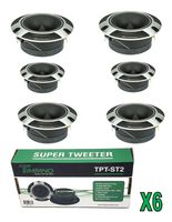 6 x Timpano TPT-ST2 4" Super Loud Tweeters Silver Titanium Bullet 1440 Watts