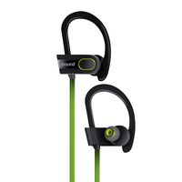 ISOUND - Sport Tone Wireless Bluetooth Headphones - Tangle Free, with Built-in mic and Volume Controls - Black/Green