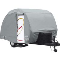 North East Harbor Waterproof Superior Teardrop R-Pod Travel Trailer Storage Cover Fits Up To 13' 7" Long and 6' Wide Trailers - Direct Fitment for Forest River R-Pod Model RP-151