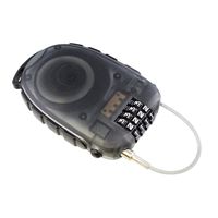 7Penn Steel Cable Lock with 4-Digit Tumbler Combination 3ft Long Cord in Black - Adjustable Combo for Bike Luggage