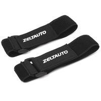 Zeltauto Elastic Hook and Loop Cable Tie Fastening Cable Strap Adjustable Magic Securing Cord Organizer (Black, 16 In, 2 Pcs)