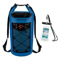 Piscifun Waterproof Dry Bag Backpack 20L Floating Dry Backpack with Waterproof Phone Case for Water Sports - Fishing Boating Kayaking Surfing Rafting Camping Gifts for Men and Women Sapphire Blue