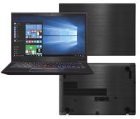 Decalrus - Protective Decal for Lenovo ThinkPad T460s (14" Screen) Laptop Black Texture Brushed Aluminum Skin Skins Decal for case Cover wrap BAthinkpadT460sBack