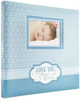 MCS MBI 13.5x12.5 Inch Baby Theme 'Love You to the Moon and Back' Scrapbook Album with 12x12 Inch Pages with Photo Opening (860127)