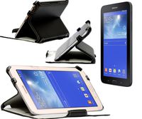Navitech Black Faux Leather Case Cover Compatible with The Samsung Galaxy Tab 3 7.0 lite