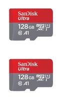 SanDisk 128GB X2 (256GB) MicroSD HC Ultra Uhs-1 Memory Card