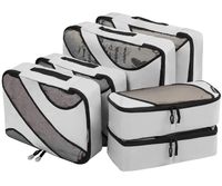Bagail 6 Set Packing Cubes,3 Various Sizes Travel Luggage Packing Organizers(Grey)
