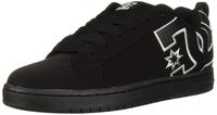 DC Men's Court Graffik Se Skate Shoe, Black/Black/White, 11.5 M US