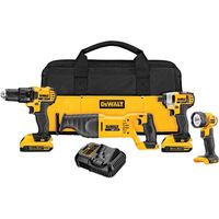 DEWALT 20V MAX Combo Kit, Compact 4-Tool (DCK420D2)