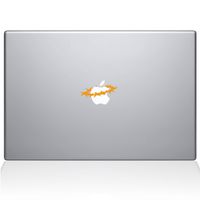 The Decal Guru 0187-MAC-12M-SY Crown of Thorns Vinyl Sticker, 12" Macbook, Yellow