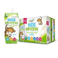 Orgain Organic Kids Protein Nutritional Shake, Vanilla - Great for Breakfast & Snacks, 21 Vitamins & Minerals, 10 Fruits & Vegetables, Gluten Free, Soy Free, Kosher, Non-GMO, 8.25 Ounce, 12 Count