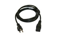 Interpower 70405020234 North American Cord Set, NEMA 5-15 Plug Type, IEC 60320 C13 Connector Type, Black Plug Color, Black Cable Color, 10A Amperage, 125VAC Voltage, 2.34m Length