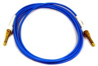 George L's 155 Guage Cable with Gold Straight Plugs (Blue, 10 Foot)