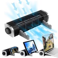 OImaster Laptop Cooler with Adjustable Stand, Laptop Cooling Pad 3-Speed Adjustable, USB Multi Function Laptop Cross-Flow Turbine Cooling Fan for Laptop Pad Tablet Phone