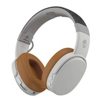 Skullcandy Crusher Bluetooth Wireless Over-Ear Headphone with Microphone, Noise Isolating Memory Foam Gray/Tan (Renewed)