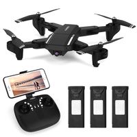 Drone with Camera Live Video, Inkpot Q39 RC Drone Quacopter with 720P HD Camera, Foldable Arms, Easy to Use for Beginners & Adults FPV WiFi Camera Drone with 3 Batteries Gravity Sensor