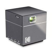 Kodak DLP Cube Mini Portable Projector with 1080p Pico LED HD Quality- Rechargeable with Speakers - HDMI and Micro SD Card - for Home, Office, Movies and Gaming - Supports Android and iOS Devices (